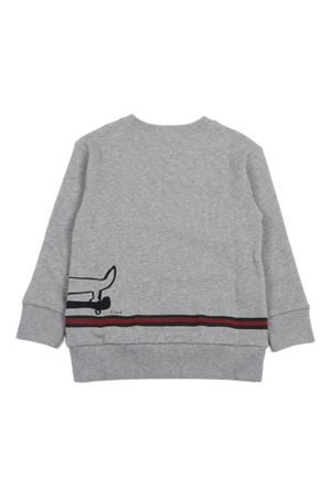 felpa in cotone grigio GUCCI KIDS | 569693XJHCA1183